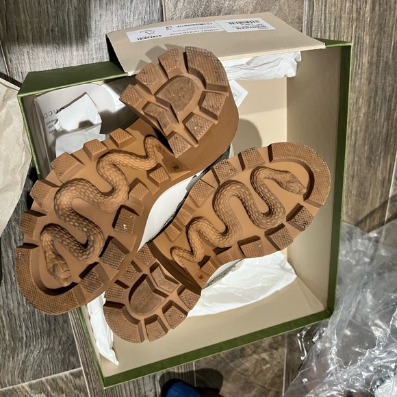 Gucci White/Beige trip leather bootie - Picture 6 of 6